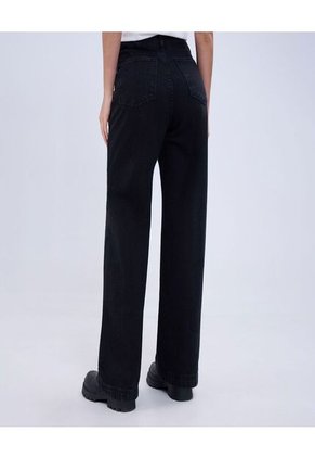 Jean Para Mujer Wide-Leg Minimal Color Negro Marca Ostu #40160479