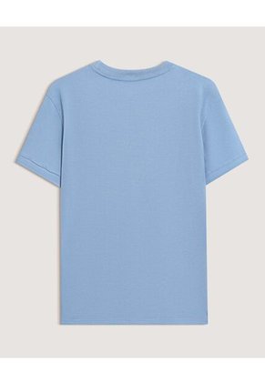 Camiseta  Para Hombre Manga Corta Cuello Redondo Color Azul Marca Ostu #60091809