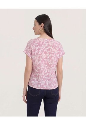 Blusa  Para Mujer Manga Corta Color Morado Marca Ostu #40121236