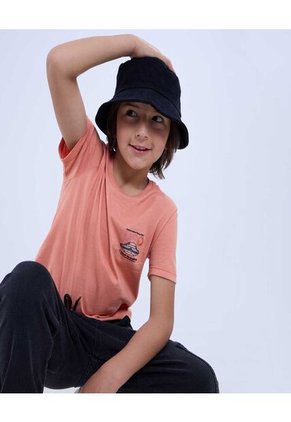 Camiseta Para Niño Manga Corta Color Naranja Marca Ostu #80090228