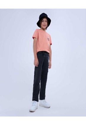 Camiseta Para Niño Manga Corta Color Naranja Marca Ostu #80090228