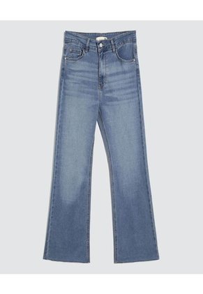 Jean Para Mujer Crop Flare Color Azul Medio Marca Ostu #40160527