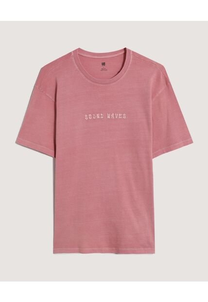 Camiseta  Para Hombre Manga Corta Cuello Redondo Color Coral Marca Ostu #60091674