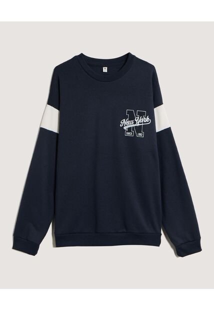 Buzo  Para Hombre Cuello Redondo Color Azul Marca Ostu #60060599