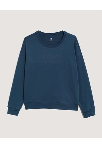 Buzo  Para Mujer Cuello Redondo Color Azul Marca Ostu #40060514 Ostu