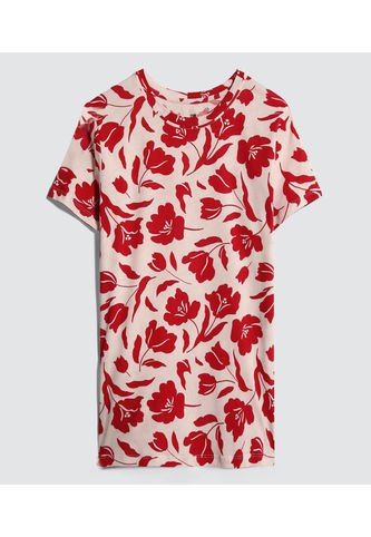 Camiseta Para Mujer Manga Corta Color Rojo Marca Ostu #40091964 Ostu