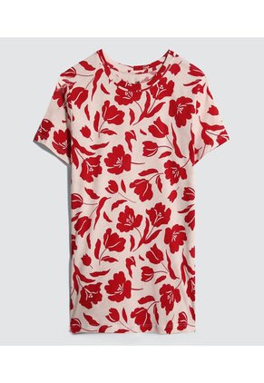 Camiseta Para Mujer Manga Corta Color Rojo Marca Ostu #40091964