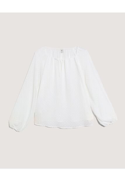 Blusa  Para Mujer Manga Larga Color Crudo Marca Ostu #40121244