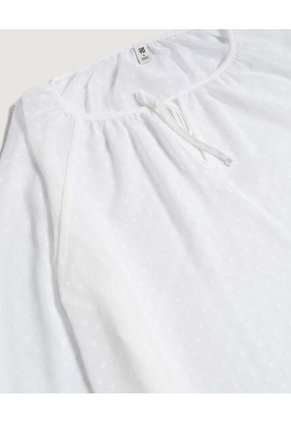 Blusa  Para Mujer Manga Larga Color Crudo Marca Ostu #40121244