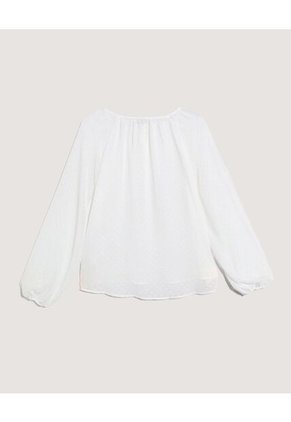 Blusa  Para Mujer Manga Larga Color Crudo Marca Ostu #40121244