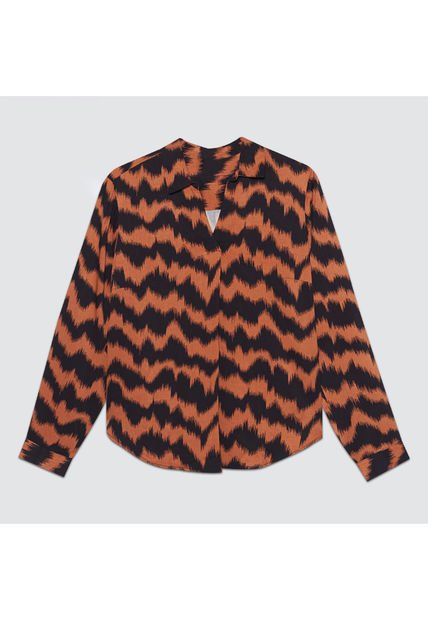 Blusa Para Mujer Manga 3/4 Color Terracota Marca Ostu #40120768