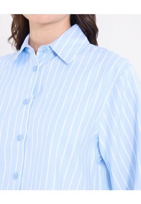 Camisa  Para Mujer Manga 3/4 Color Celeste Marca Ostu #40010359