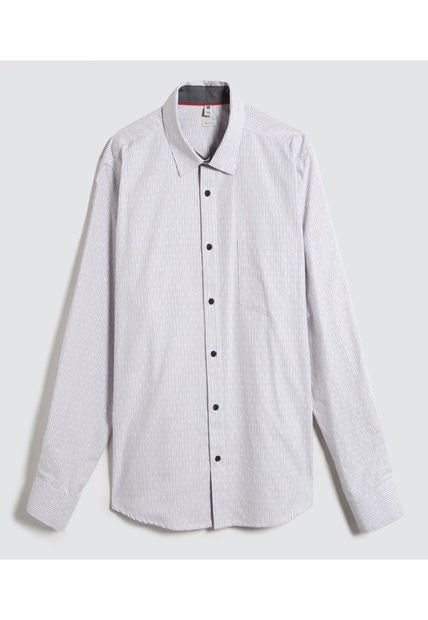 Camisa Para Hombre Manga Larga Con Bolsillo Color Gris  Marca Ostu #60010686