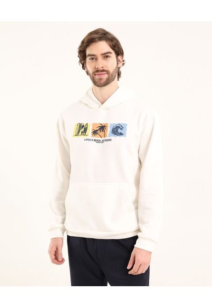 Buzo Para Hombre Hoodie Color Crema Marca Ostu #60060590