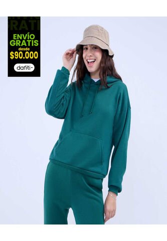 Buzo Para Mujer Hoodie Color Verde  Marca Ostu #40060402 Ostu