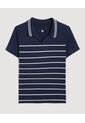 Polo  Infantil Niño Manga Corta Color Azul Marca Ostu #80110119 de Ostu