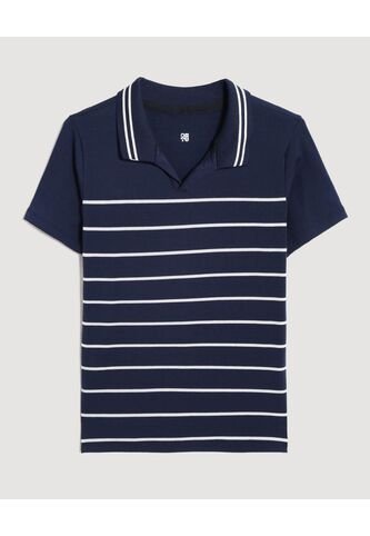 Polo  Infantil Niño Manga Corta Color Azul Marca Ostu #80110119 Ostu