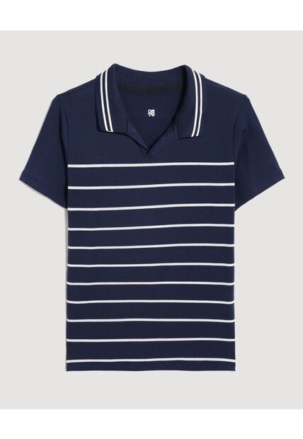 Polo  Infantil Niño Manga Corta Color Azul Marca Ostu #80110119