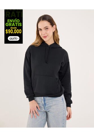 Buzo Para Mujer Hoodie Color Negro Marca Ostu #40060401 Ostu