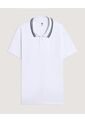 Polo  Para Hombre Cuello Tejido Sin Bolsillo Color Blanco Marca Ostu #60110901 de Ostu