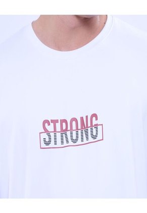 Camiseta Para Hombre Manga Larga Cuello Redondo Color Blanco Marca Ostu #60091497