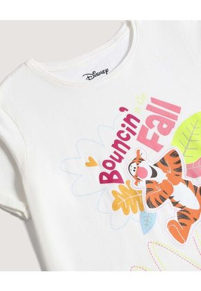 Camiseta  Infantil Niña Manga Corta Cuello Redondo Color Crema Marca Ostu #90090354