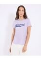 Camiseta  Para Mujer Manga Corta Cuello Redondo Color Lila Marca Ostu #40092615 de Ostu