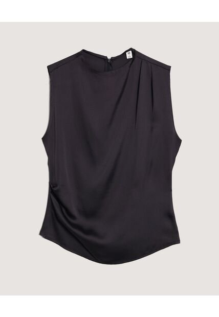 Blusa  Para Mujer Manga Sisa Color Negro Marca Ostu #40121241