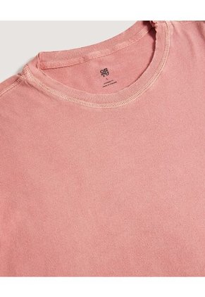 Camiseta  Para Hombre Manga Corta Cuello Redondo Color Coral Marca Ostu #60091673