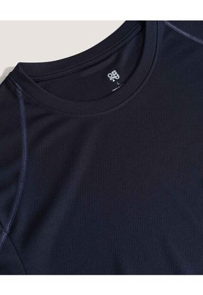 Camiseta  Para Hombre Manga Corta Cuello Redondo Color Azul Marca Ostu #60091855