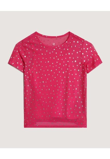 Camiseta  Infantil Niña Manga Corta Cuello Redondo Color Fucsia Marca Ostu #90090360