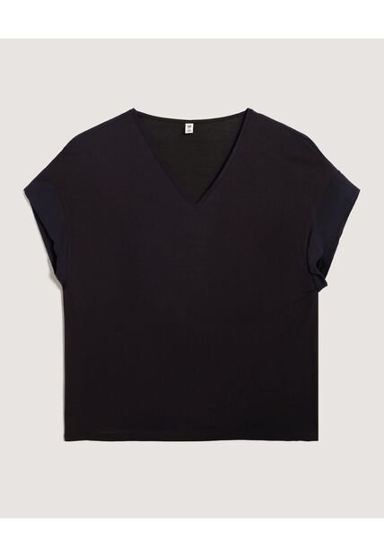 Blusa  Para Mujer Manga Corta Color Negro Marca Ostu #40121059
