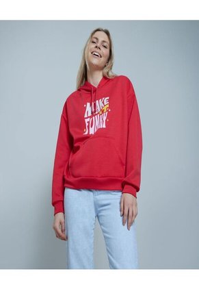 Buzo Para Mujer Hoodie Color Rojo Marca Ostu #40060311