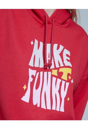 Buzo Para Mujer Hoodie Color Rojo Marca Ostu #40060311