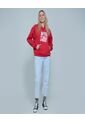 Buzo Para Mujer Hoodie Color Rojo Marca Ostu #40060311 de Ostu