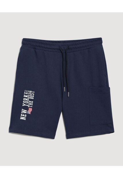 Bermuda  Infantil Niño Regular Corto Color Azul Marca Ostu #80100061