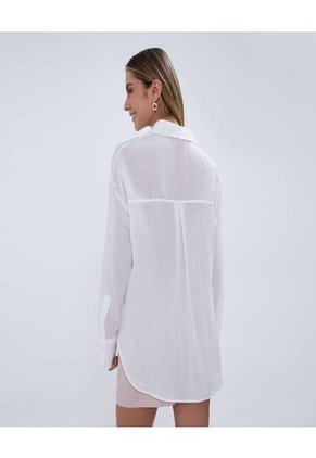 Camisa Para Mujer Manga Larga Color Crudo Marca Ostu #40010236