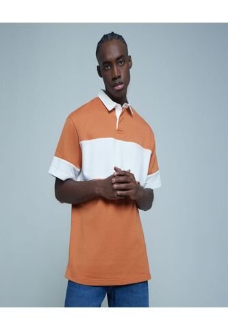 Polo Para Hombre Cuello Maquina Sin Bolsillo Color Café  Marca Ostu #60110585 Ostu