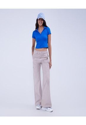 Polo Para Mujer Manga Corta Color Azul  Marca Ostu #40110158