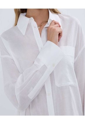 Camisa Para Mujer Manga Larga Color Crudo Marca Ostu #40010236