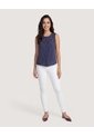 Blusa Lace Detail  Para Mujer Azul Ostu de Ostu