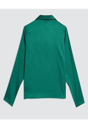 Camisa Para Mujer Manga Larga Color Verde Marca Ostu #40010282