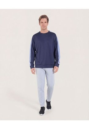 Buzo  Para Hombre Cuello Redondo Color Azul Marca Ostu #60060596