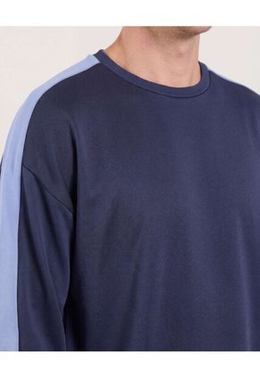 Buzo  Para Hombre Cuello Redondo Color Azul Marca Ostu #60060596