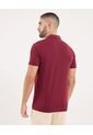 Polo Para Hombre Cuello Tejido Con Bolsillo Color Vino Marca Ostu #60110806 de Ostu