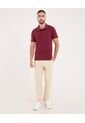 Polo Para Hombre Cuello Tejido Con Bolsillo Color Vino Marca Ostu #60110806 de Ostu