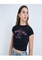Camiseta Para Mujer Manga Corta Cuello Redondo Color Negro Marca Ostu #40092372 de Ostu