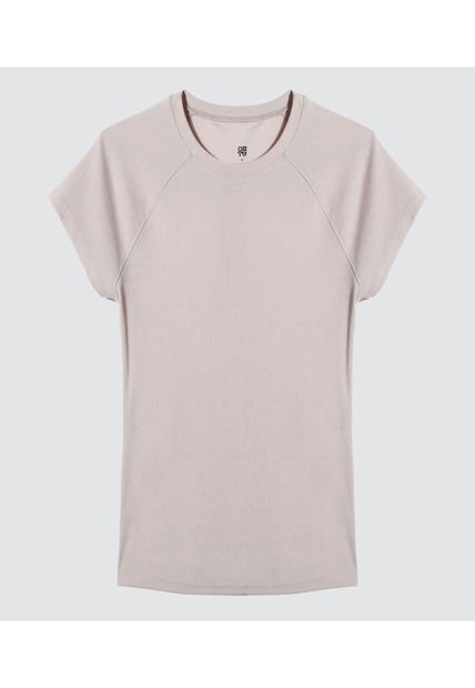 Camiseta Para Mujer Manga Corta Color Beige Marca Ostu #40092140