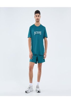 Camiseta Para Hombre Manga Corta Cuello Redondo Color Verde Marca Ostu #60091628