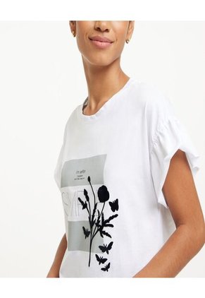 Camiseta Para Mujer Manga Corta Color Blanco Marca Ostu #40091541